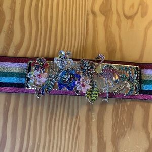 Aldo stretch belt. Beautiful beaded buckle.